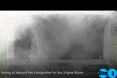 fire suppression in engine compartment